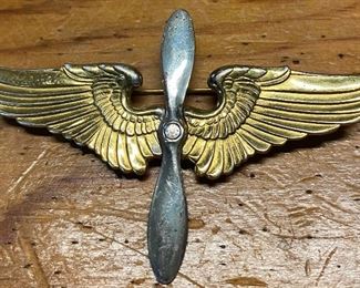 Large Sterling Army Airs Corps Sweetheart Pin