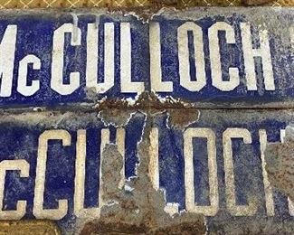 Porcelain Street Signs