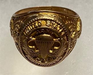 10K Gold U.S. Paratrooper Ring