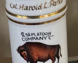 Named Tank Battalion Stein with Nude Lithopane Bottom