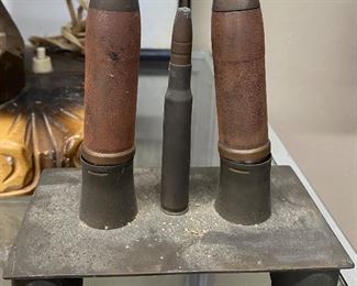 Trench Art Salt and Pepper Shakers