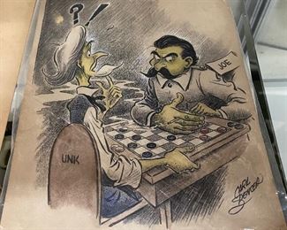 WW2 Carl Spencer Political Cartoon