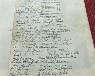 Members Signatures on Reunion Book