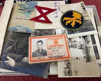 Named WW2 Photograph and Patch Grouping