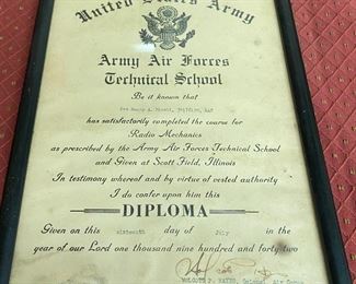 Army Air Force Technical Diploma