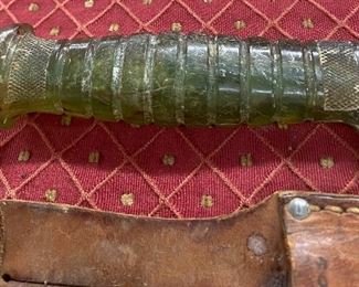 Rare Colonial Mk. 1 Prototype Knife and Scabbard (Named)