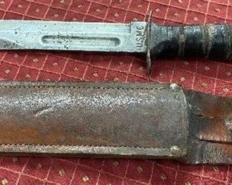 USMC KABAR Knife and Sheath