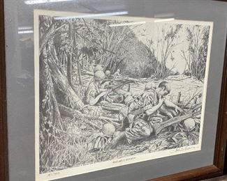 Frank Thomas "Highlands Defense" Vietnam Print Signed and Numbered