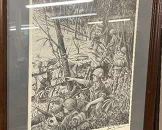 Frank Thomas "Jungle Recon" Signed and Numbered Vietnam Print