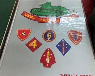 Garfield Washam 3rd Battalion 6th Marines Grouping including Cruise Books and Tank Slides