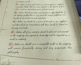 Vintage Lance Company Philosophy Document