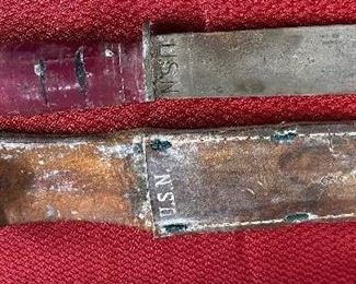 WW2 Wooden Handle USN Mk. 1 Fighting Knife