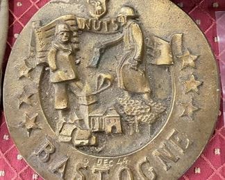 Airborne Bastogne Brass Plaque