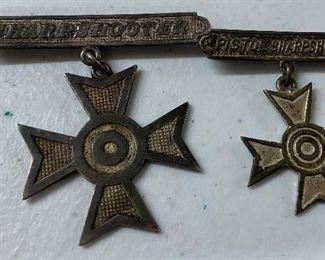 WW2 Marine Corps Sterling Sharpshooter Medals
