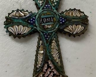 Millefiori Souvenir Cross 
