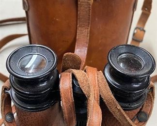 Nice WW1 Naval Binoculars with Case (Good Optics)