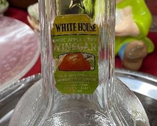 Old White House Bottle with Paper Label