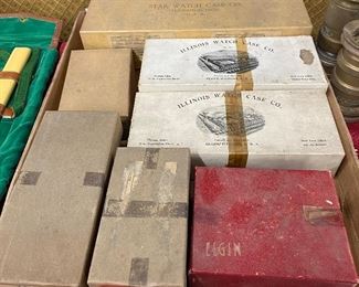 Boxes of Old Watch Parts