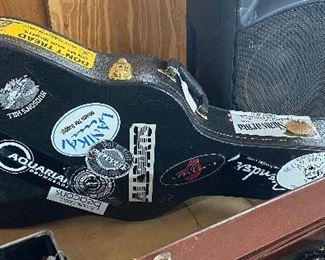 Guitar Case with Stickers