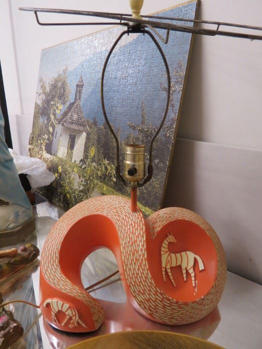 Rare! F.A.I.P., ceramic table lamp.