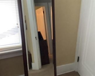 Floor standing mirror is 63” h and 17 w.  