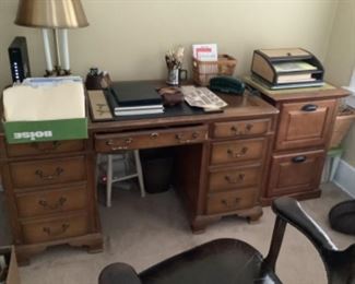 Desk presale $50 and two drawer file cabinet