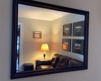 Very nice black framed mirror