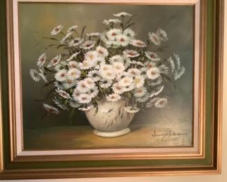 Floral by Janey Lee. Original oil on canvas 31 x 27