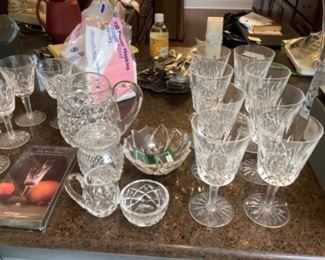 Waterford glasses in three sizes