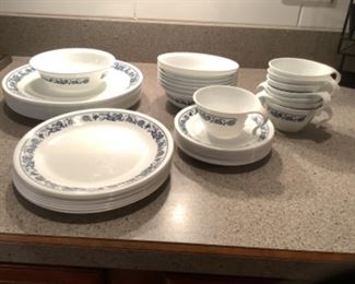 Eight place settings of Corelle