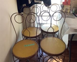 Four ice cream chairs…..$25 each or four for $80