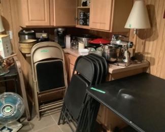 Appliances, folding chairs