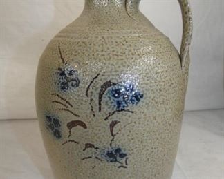 1/2G. SIGNED ML OWENS POTTERY JUG