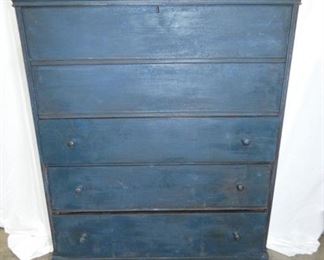 EARLY PAINTED MULE CHEST 