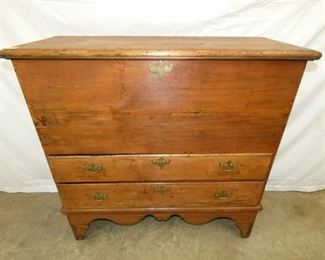EARLY MULE CHEST W/ DOUBLE DRAWERS