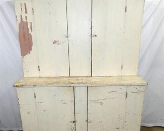 ERLY 1800'S PAINTED STEPBACK CABINET