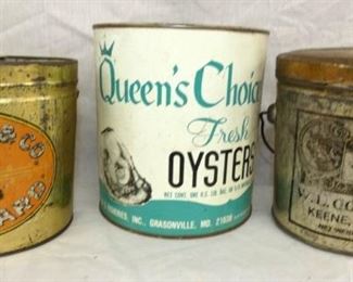 OYSTER TINS AND OTHERS