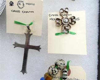 STERLING CHARMS, CROSS, OTHERS
