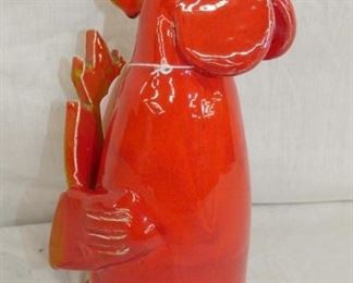 RANDY TOBIAS POTTERY RED ROOSTER