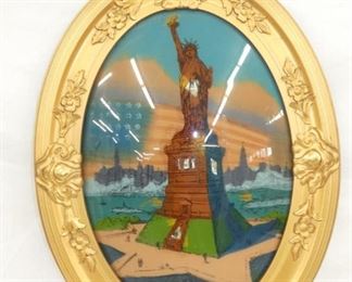 STATUE OF LIBERTY REVERSE PAINTING