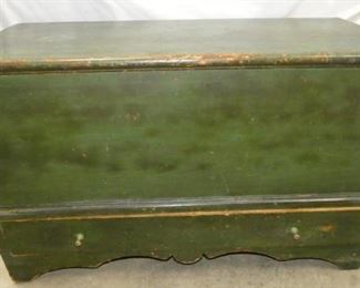 EARLY PAINTED BLANKET CHEST