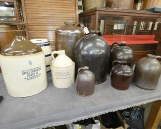 GROUP PICTURE STONEWARE JUGS 