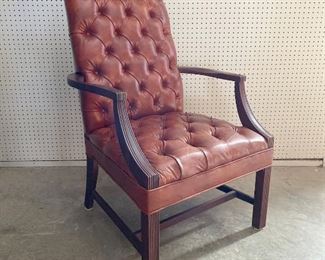 Leather style armchair