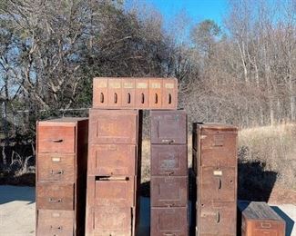 Antique Filing Cabinets - Card Catalogs