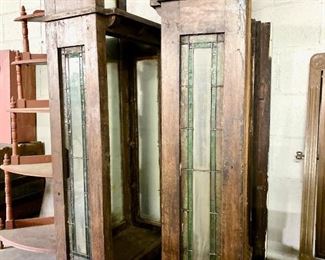 Antique Stained Glass Bar Shelves