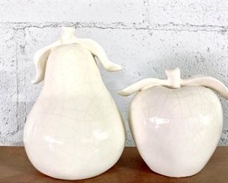 White crackle finish fruit