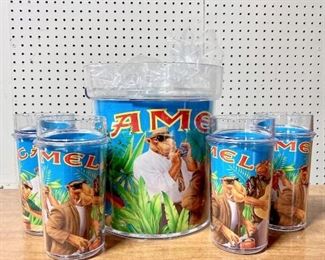 Joe Camel Ice Bucket & Tumblers - new