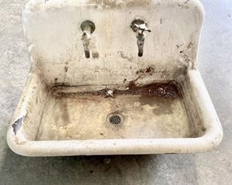 Cast Iron High Back Crane Farm Sink