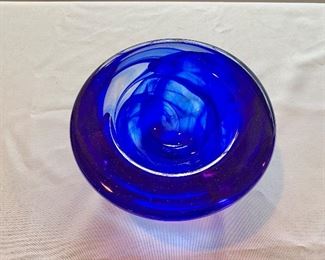 Kosta Boda cobalt blue glass bowl 