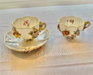 Meissen cup and saucer and cup 